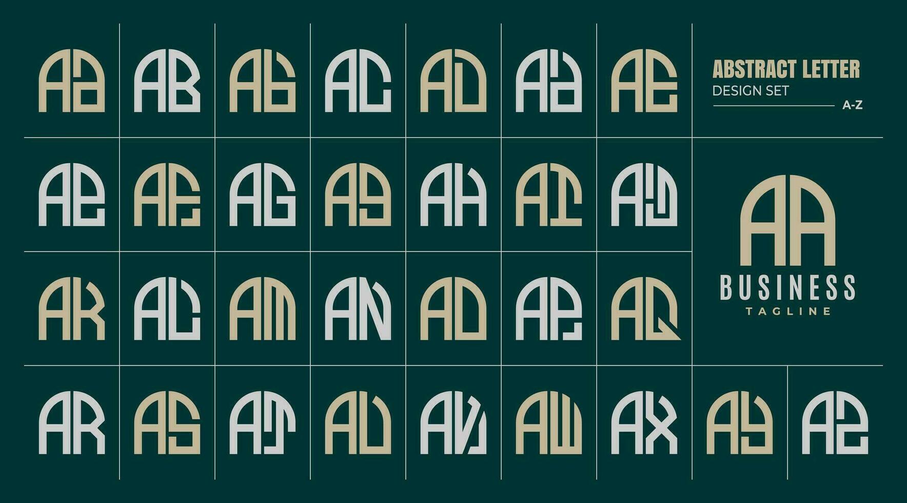 géométrique ligne courbe abstrait forme lettre une aa logo conception vecteur