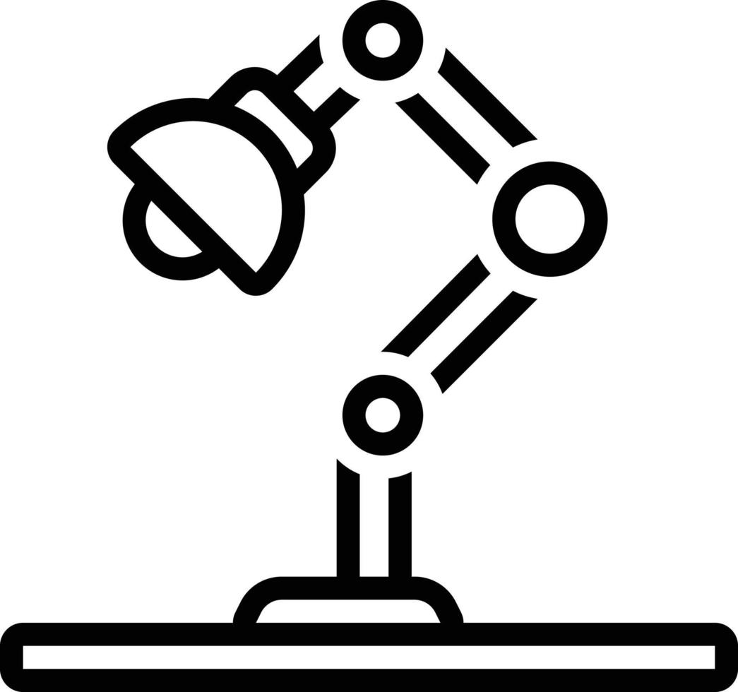 icône de ligne pour lampe vecteur