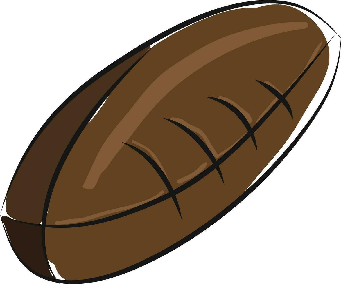 marron américain Football Balle illustration Couleur vecteur sur blanc Contexte