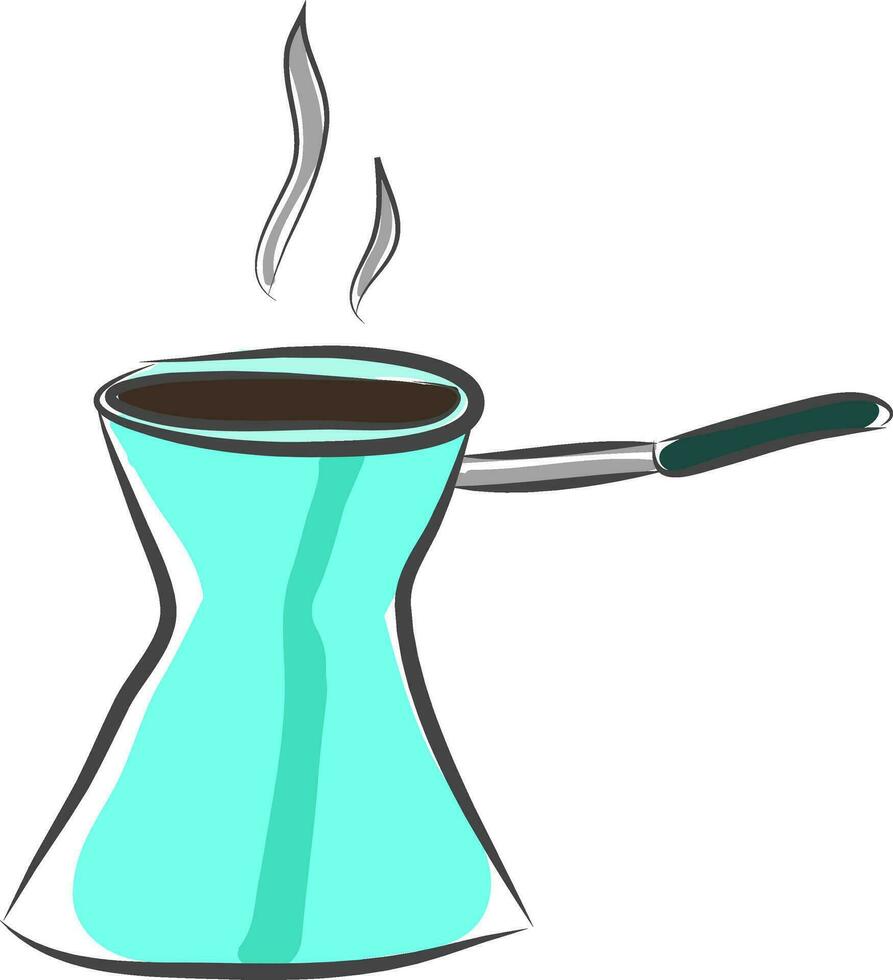une bleu café fabricant vecteur ou Couleur illustration