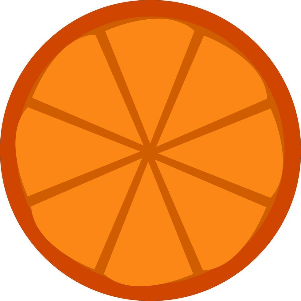 une pièce de Orange fruit à être apprécié par Quelqu'un vecteur Couleur dessin ou illustration