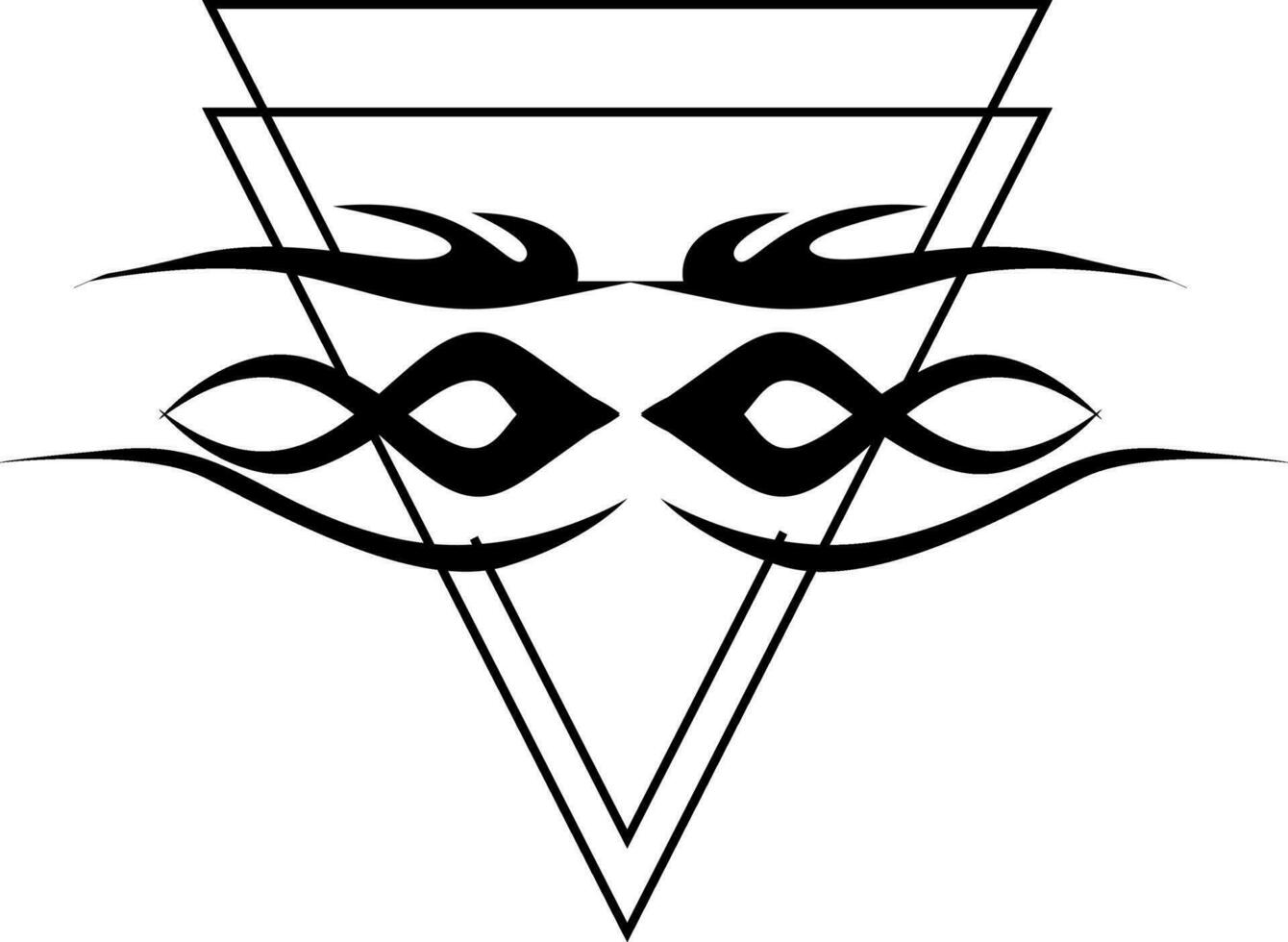 une géométrique en forme de tatouage conception vecteur ou Couleur illustration
