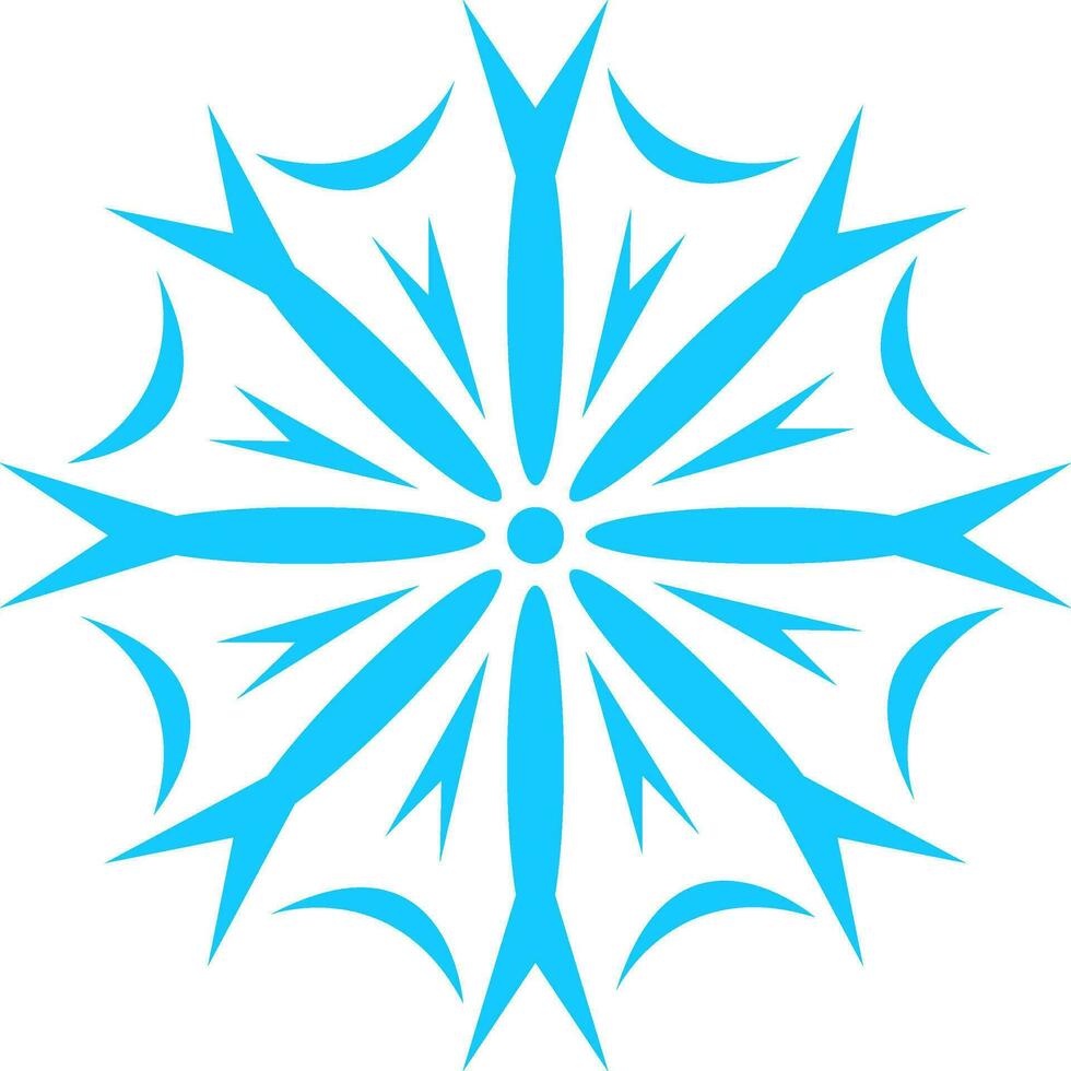 clipart de une flocon de neige vecteur ou Couleur illustration