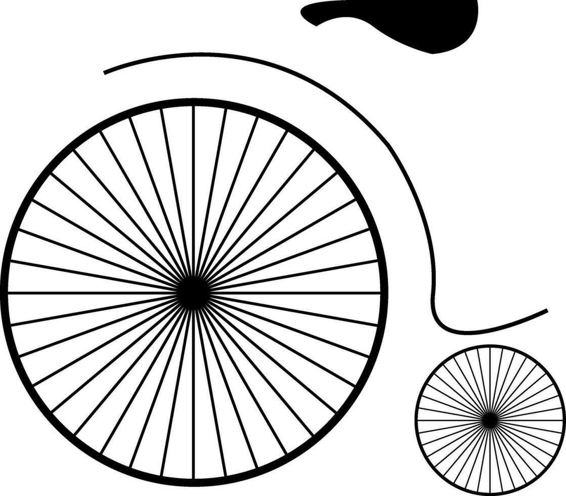 vélo conception avec deux différent roues vecteur ou Couleur illustration