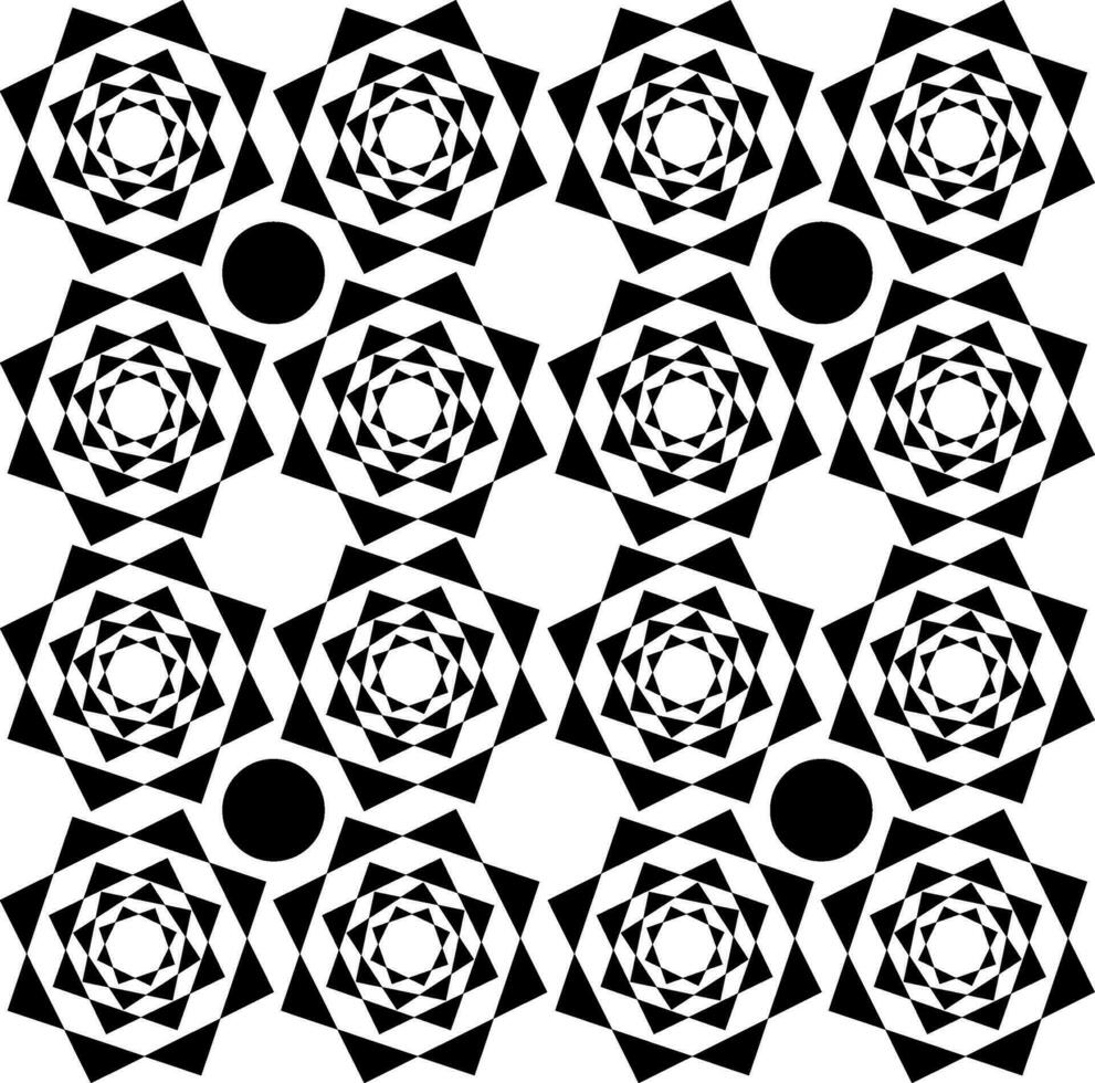 noir et blanc kaléidoscopique conception vecteur ou Couleur illustration