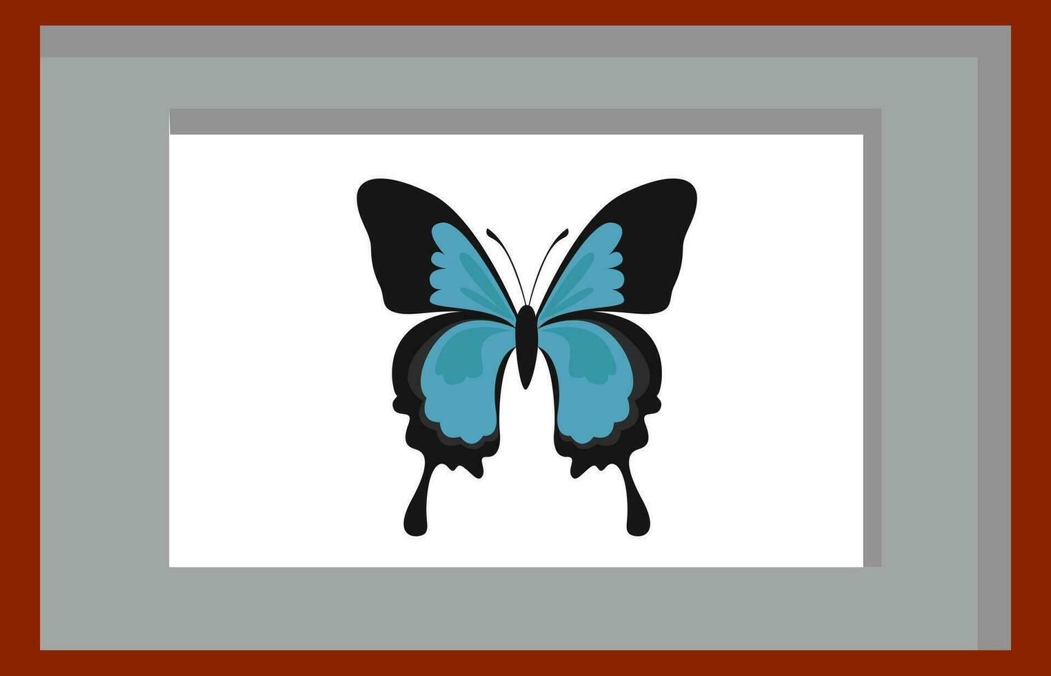 rare papillon, illustration, vecteur sur blanc Contexte