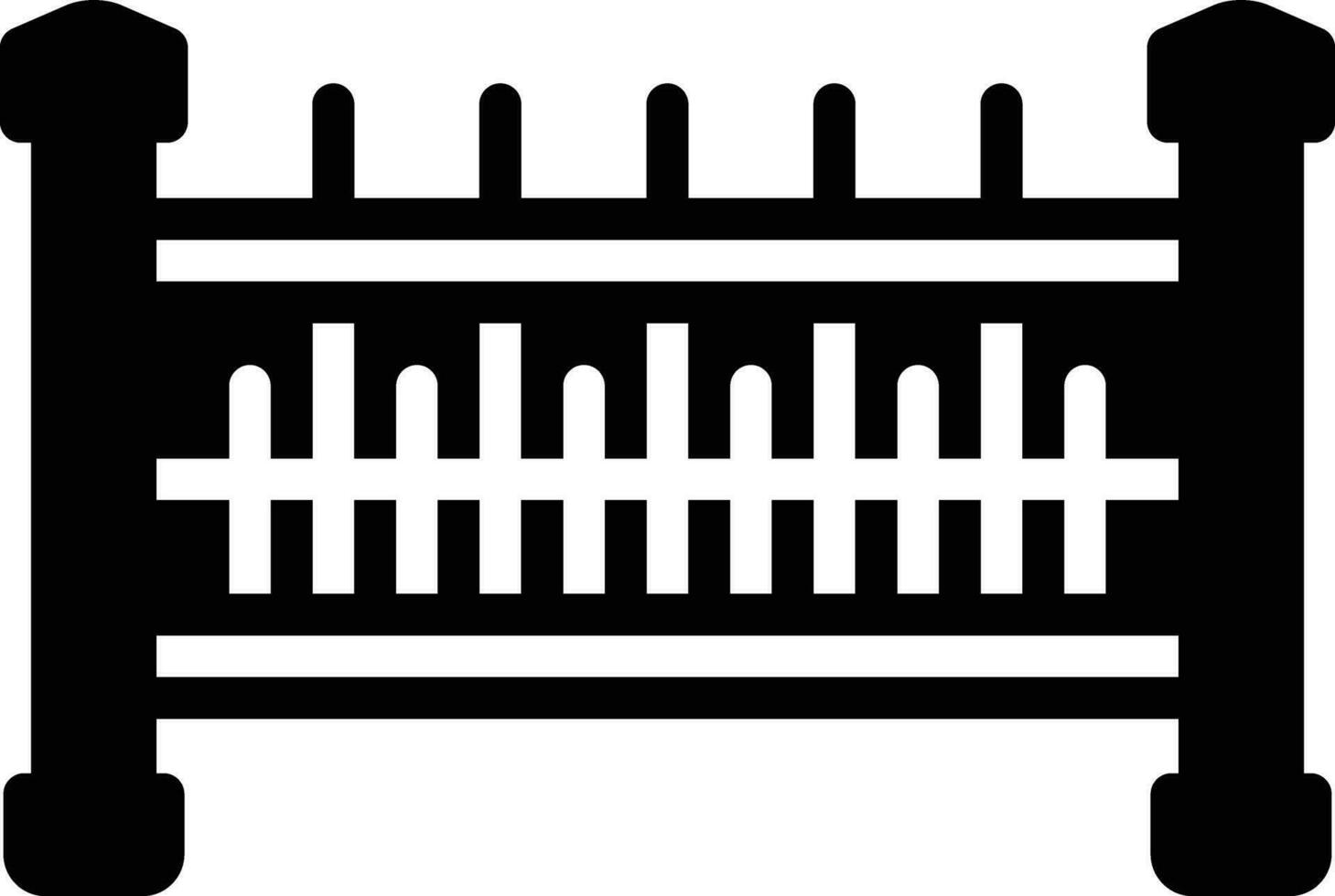 solide icône pour clôture vecteur