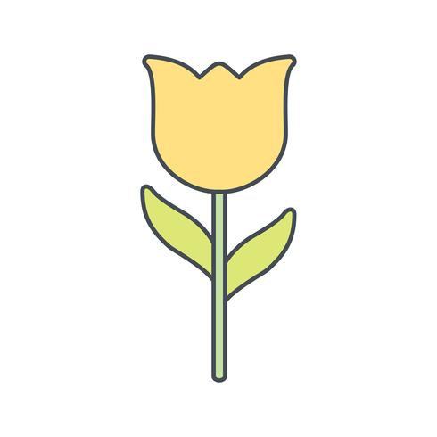 Icône de vecteur de tulipe
