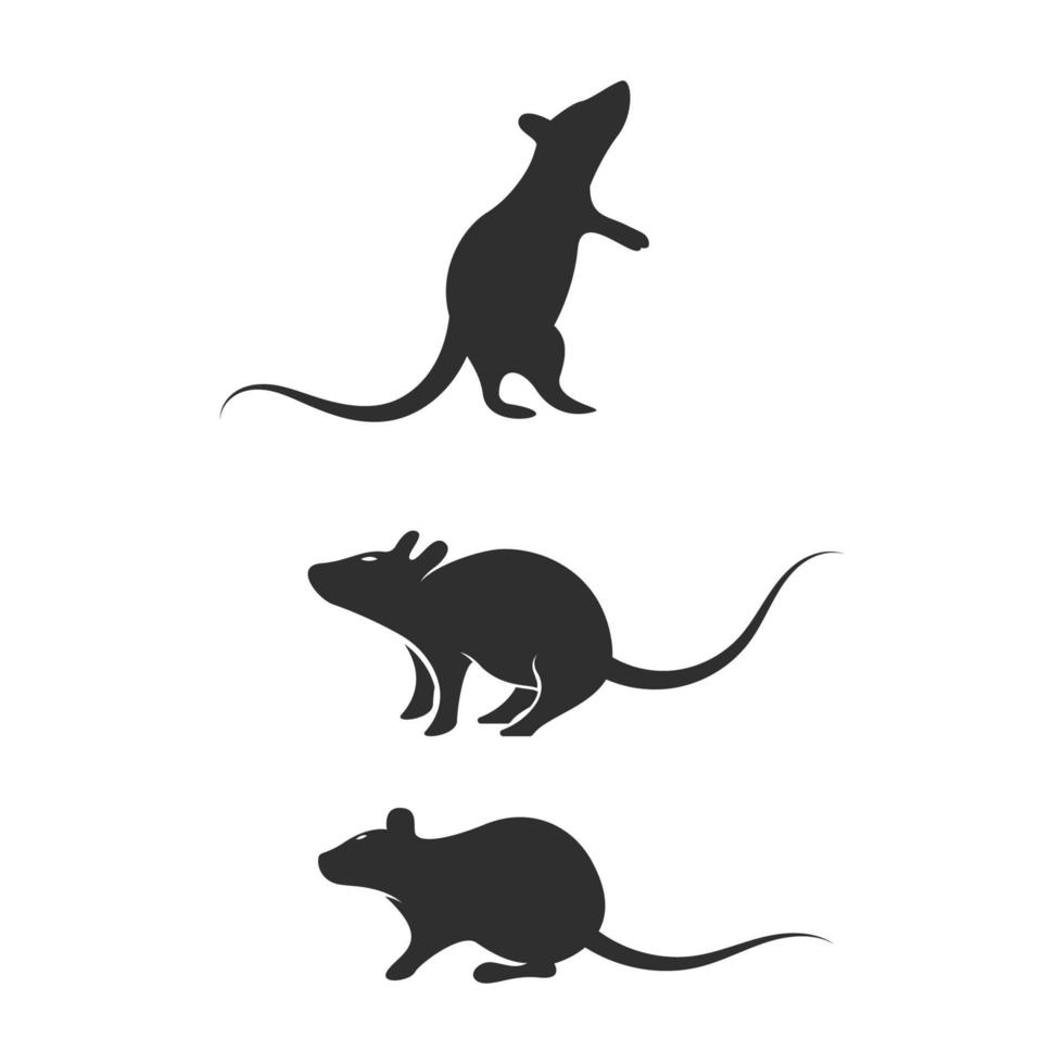 illustration de conception d'icône de vecteur mignon de rat