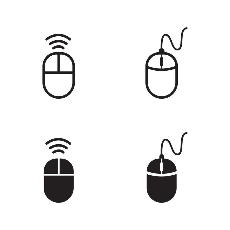 conception d'icône de vecteur d'ordinateur de souris