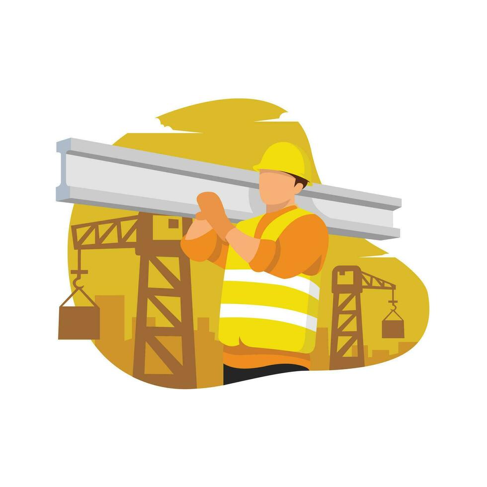 construction ouvrier vecteur illustration plat conception
