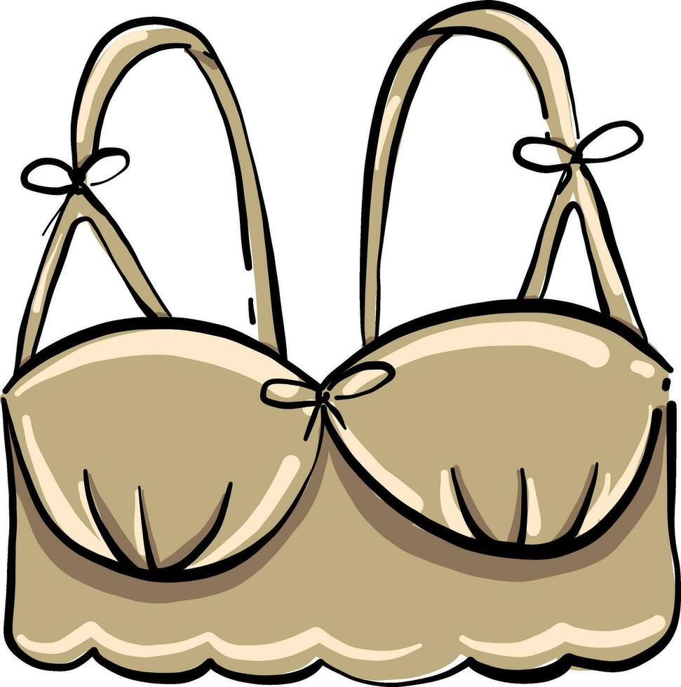 jolie soutien-gorge, illustration, vecteur sur blanc Contexte