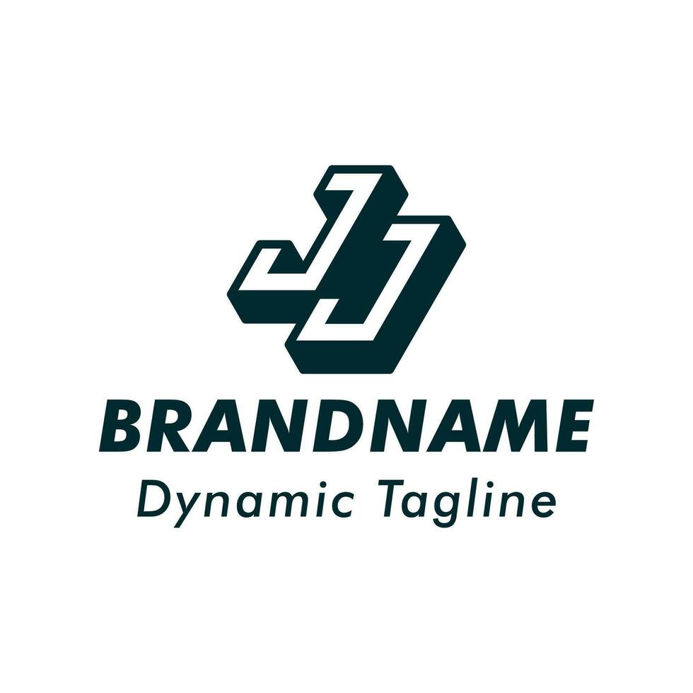 lettre jj 3d monogramme logo. adapté pour affaires avec jj initiales vecteur