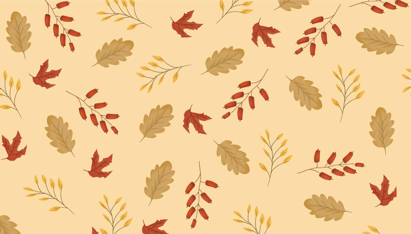 illustration de fond de feuilles d'automne simple et moderne vecteur