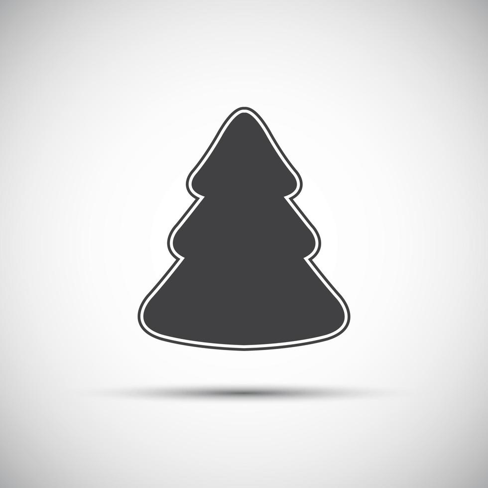 Icône vecteur simple d'arbre de Noël isolé sur fond blanc