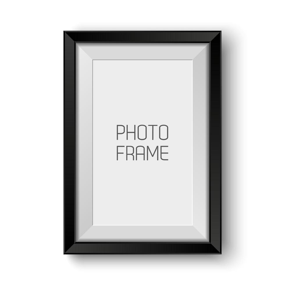 cadre photo vectoriel réaliste isolé sur fond blanc avec un espace vide pour votre photo