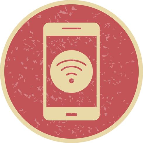 Icône de vecteur d&#39;application mobile Wifi