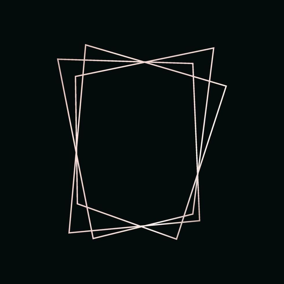 Rose or géométrique polygonal Cadre vecteur