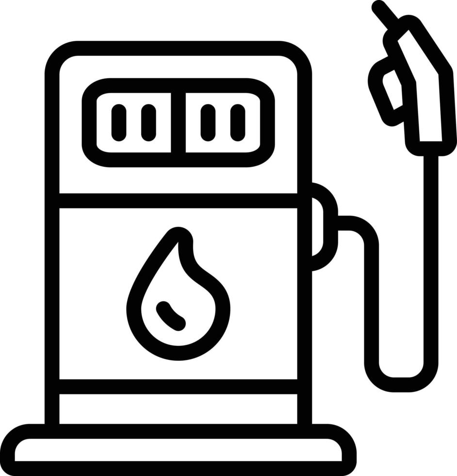 icône de ligne pour le carburant vecteur