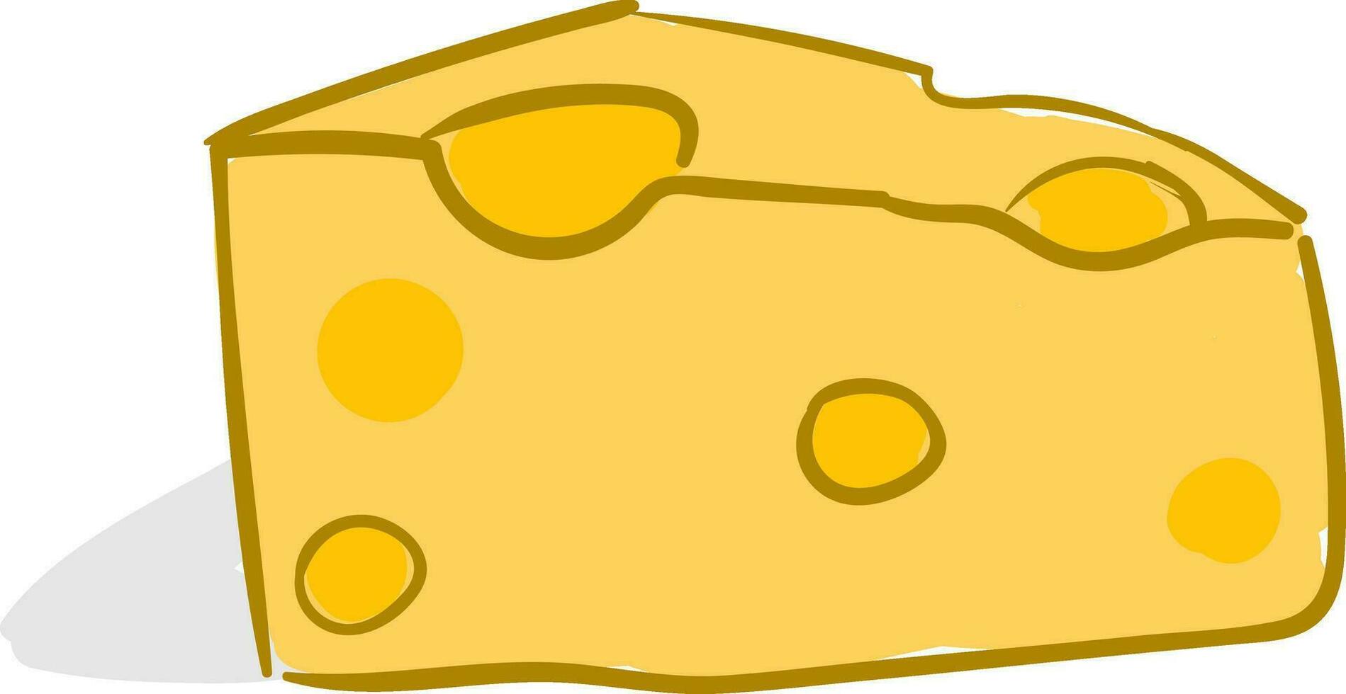 dessin de une Jaune fromage, vecteur ou Couleur illustration