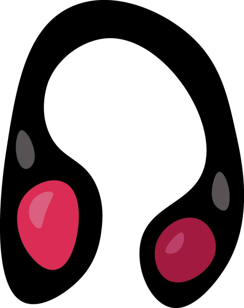 une noir écouteurs vecteur ou Couleur illustration