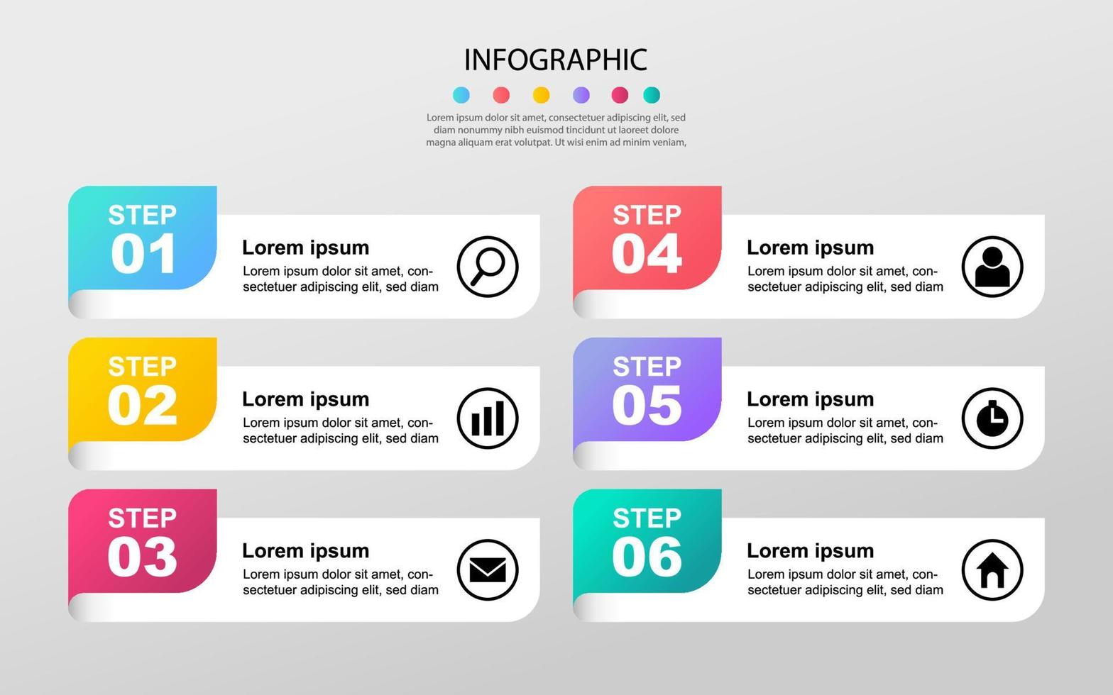 visualisation de données d'entreprise moderne. diagramme de processus. éléments abstraits du graphique, diagramme avec étapes, options, processus. modèle d'affaires vectoriel pour la présentation. concept créatif pour infographie.