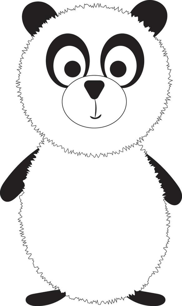 noir et blanc Panda, vecteur ou Couleur illustration.