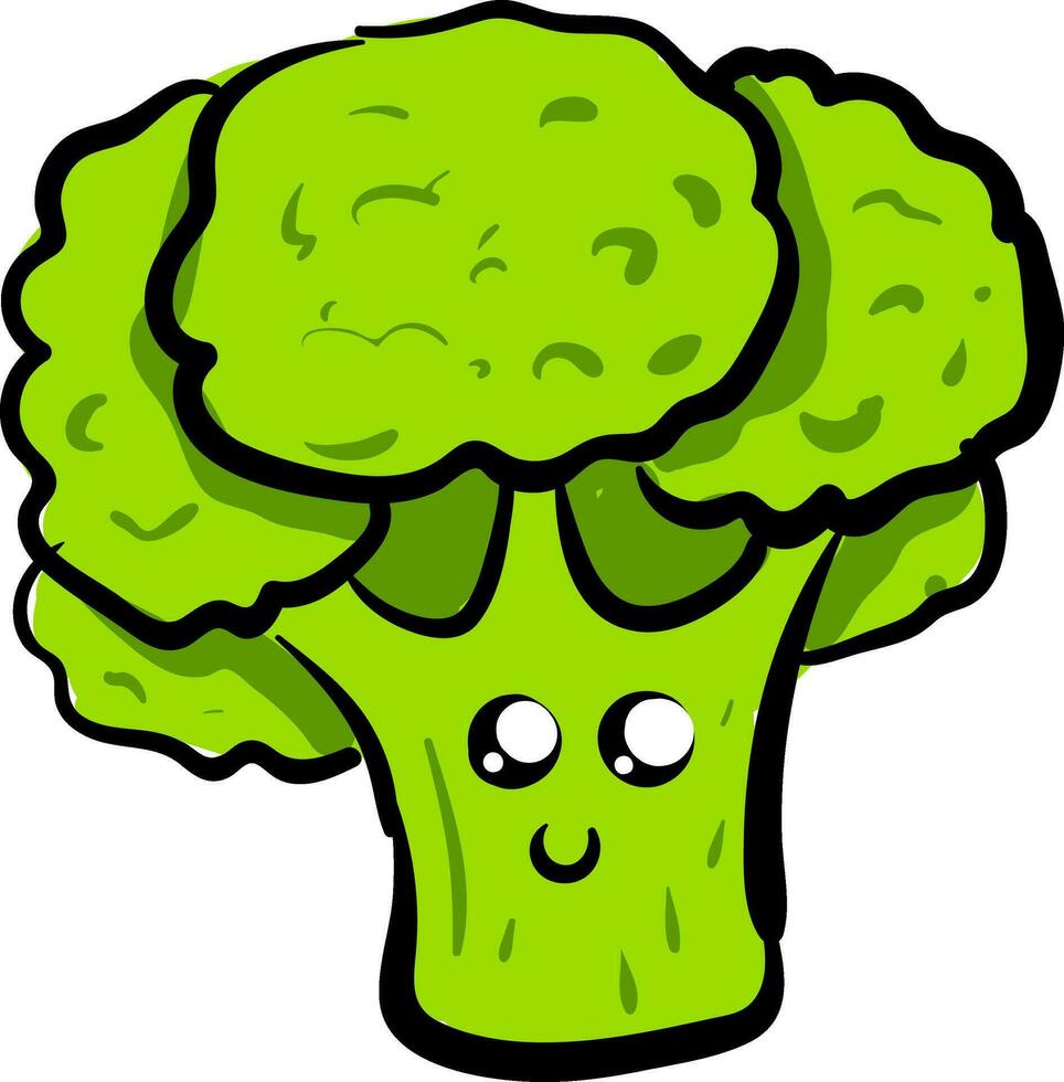 image de mignonne brocoli - brocoli, vecteur ou Couleur illustration.