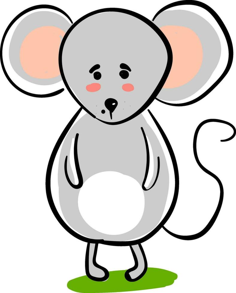 clipart de une triste Souris ensemble sur isolé blanc Contexte vecteur ou Couleur illustration