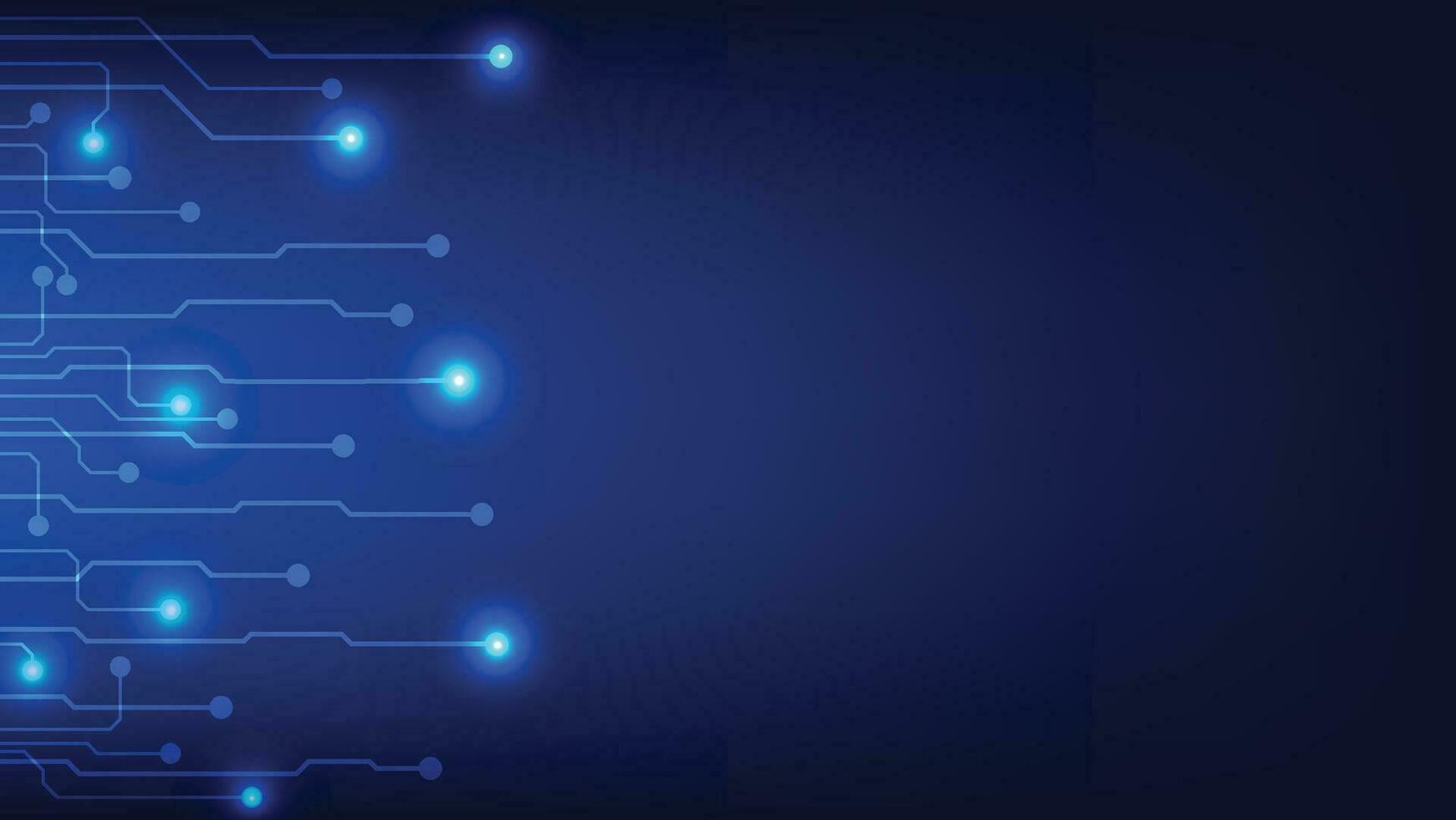 salut technologie numérique circuit planche. électrique lignes connecté sur bleu éclairage Contexte. futuriste La technologie conception élément concept vecteur