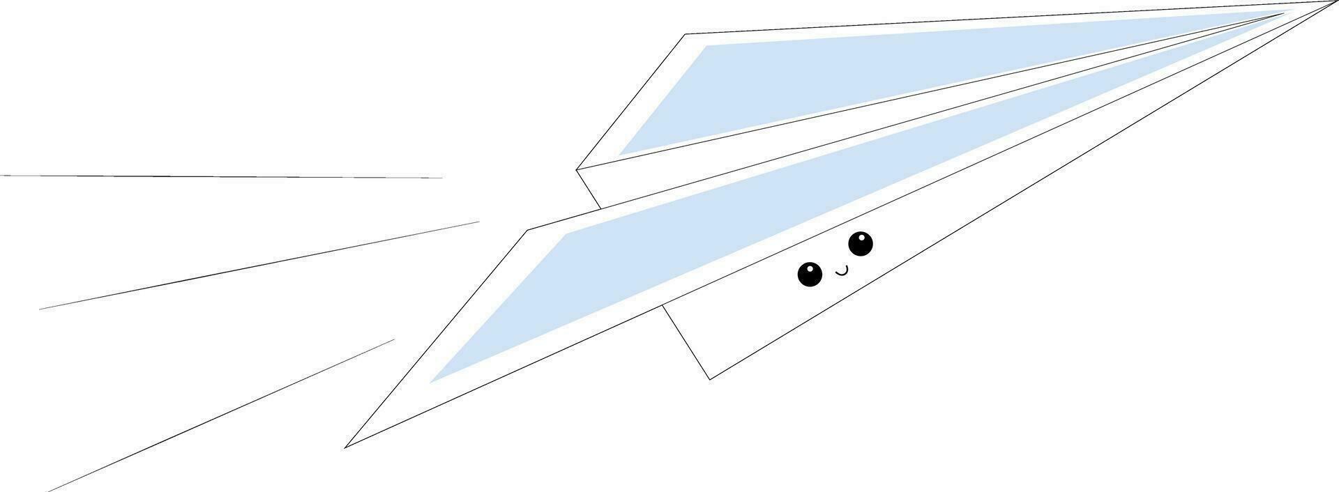 emoji de une souriant papier avion, vecteur ou Couleur illustration