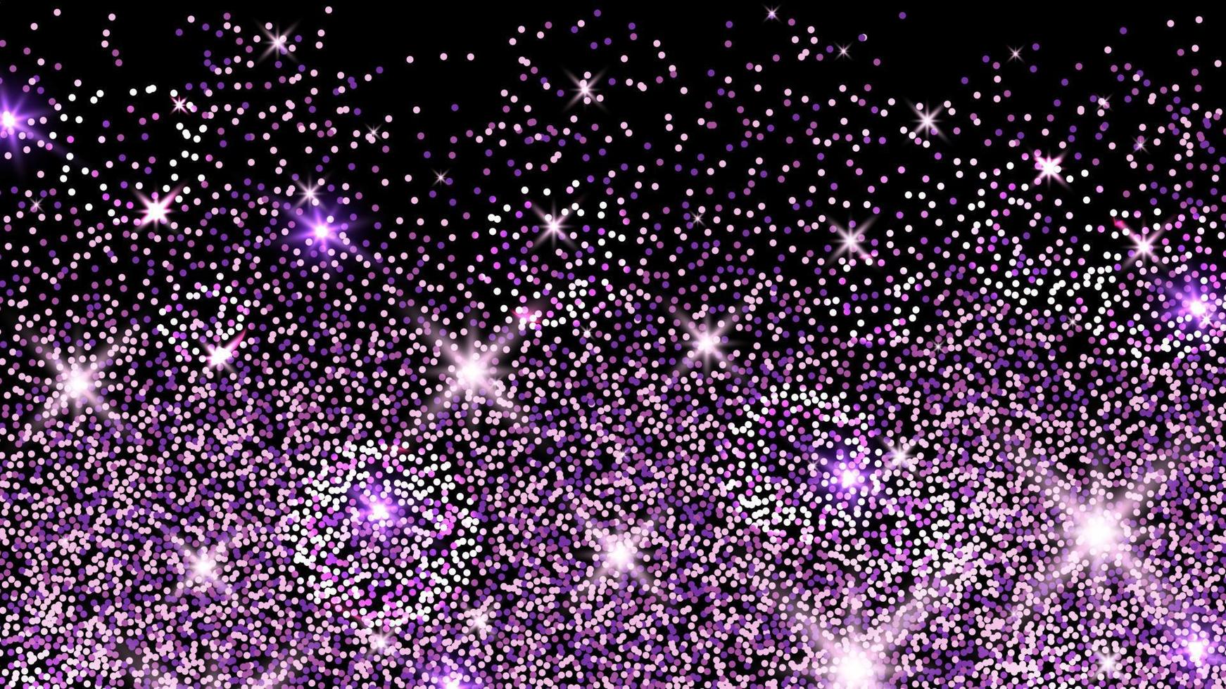 fond de célébration avec des paillettes scintillantes violettes vecteur