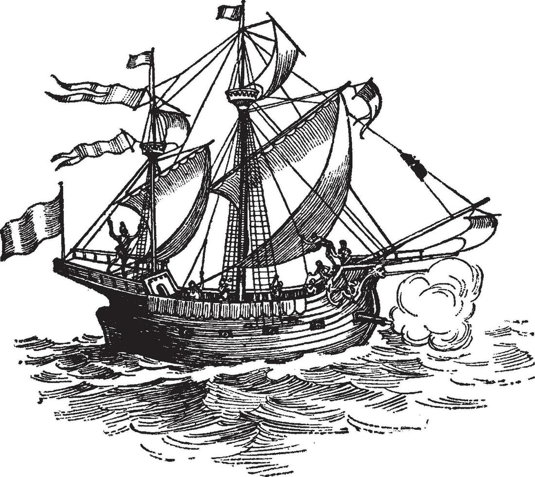 Magellan, ancien illustration. vecteur