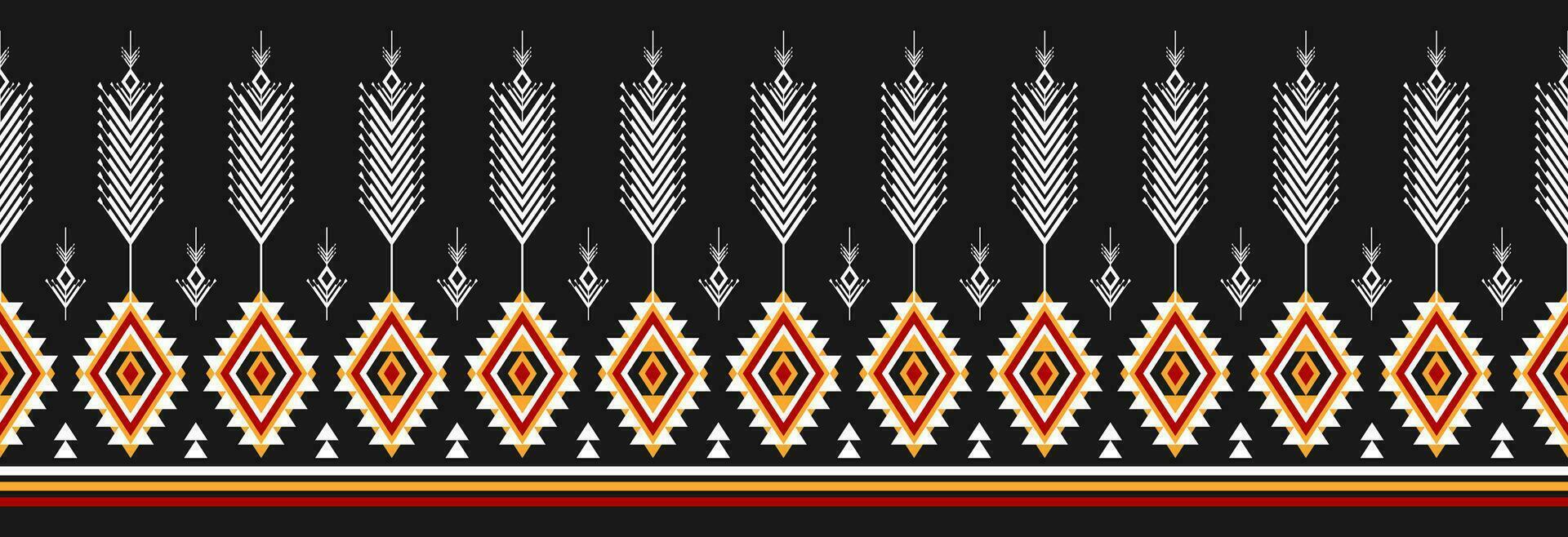 frontière ethnique tribal modèle art. populaire broderie, et mexicain style. aztèque géométrique ornement imprimer. conception pour arrière-plan, illustration, tissu, vêtements, textile, imprimer, batik. vecteur
