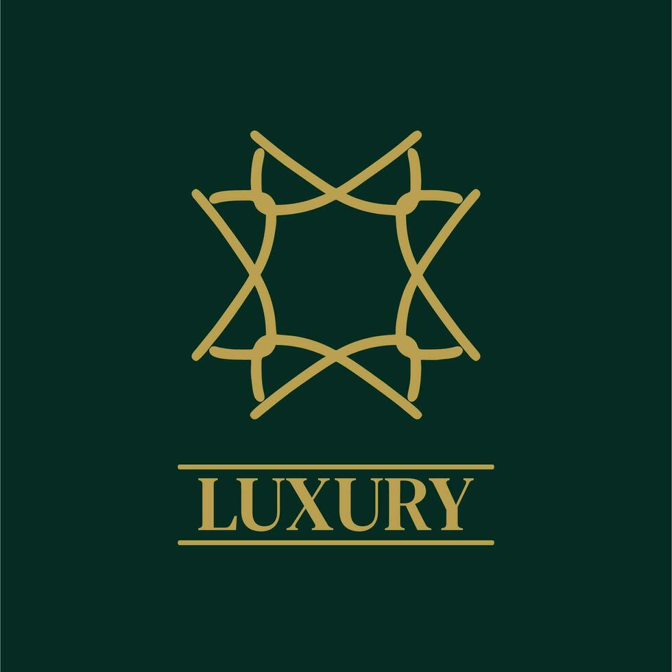 mandala géométrique ornement logo élégant prime icône vecteur conception