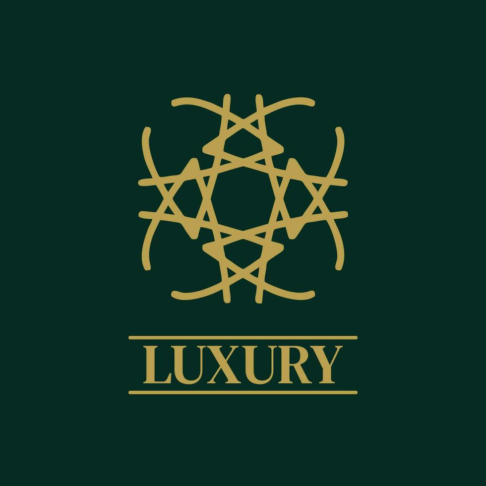 mandala géométrique ornement logo élégant prime icône vecteur conception