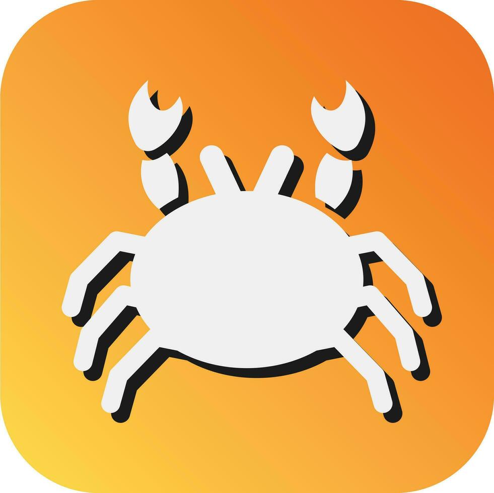 Crabe vecteur glyphe pente Contexte icône pour personnel et commercial utiliser.