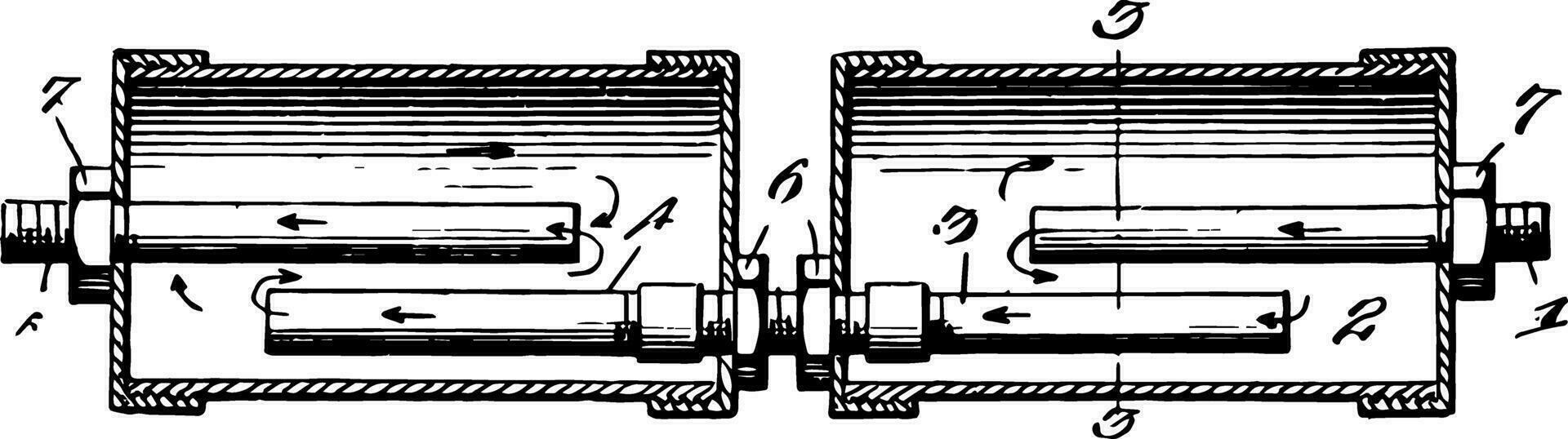 véhicule silencieux ancien illustration. vecteur