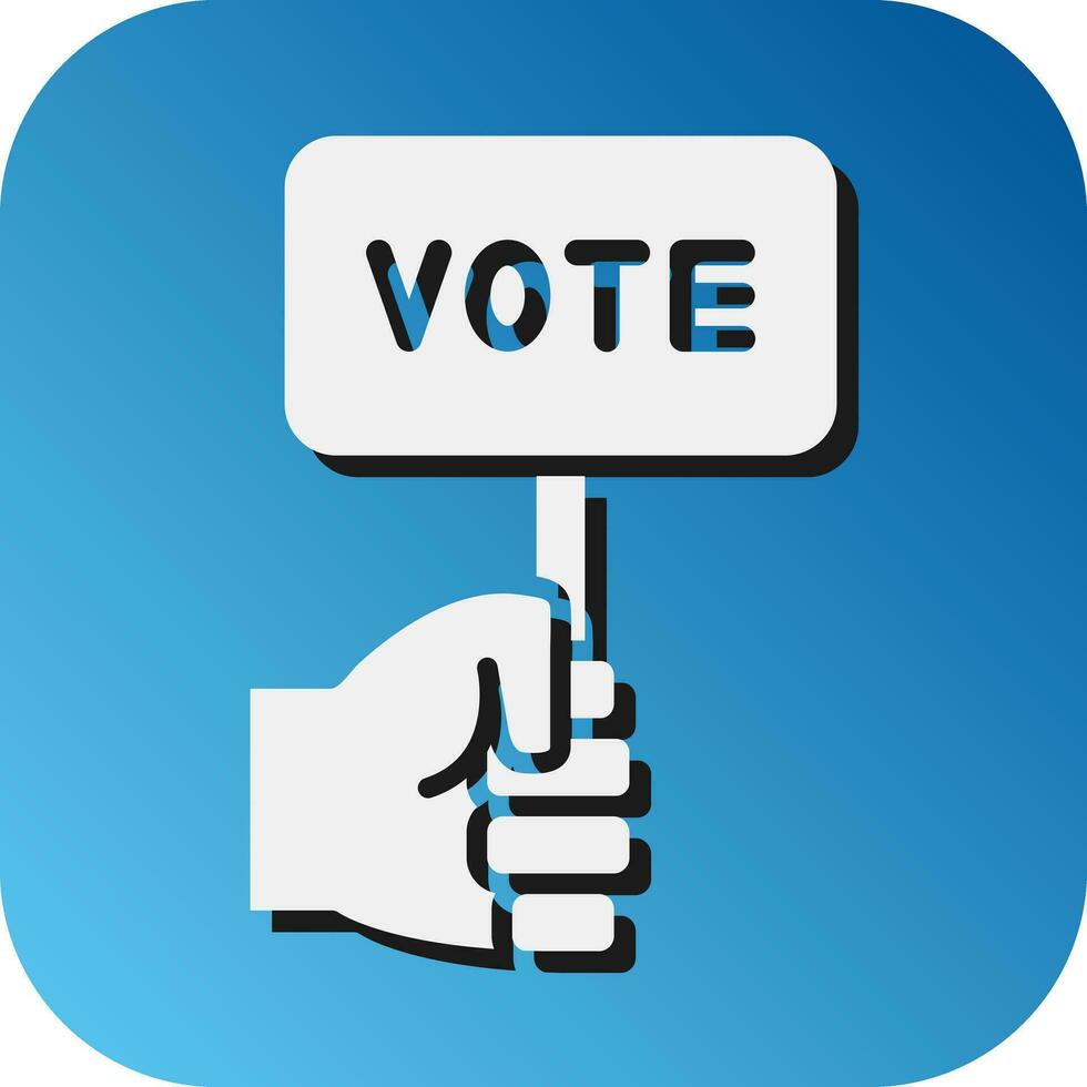voter vecteur glyphe pente Contexte icône pour personnel et commercial utiliser.