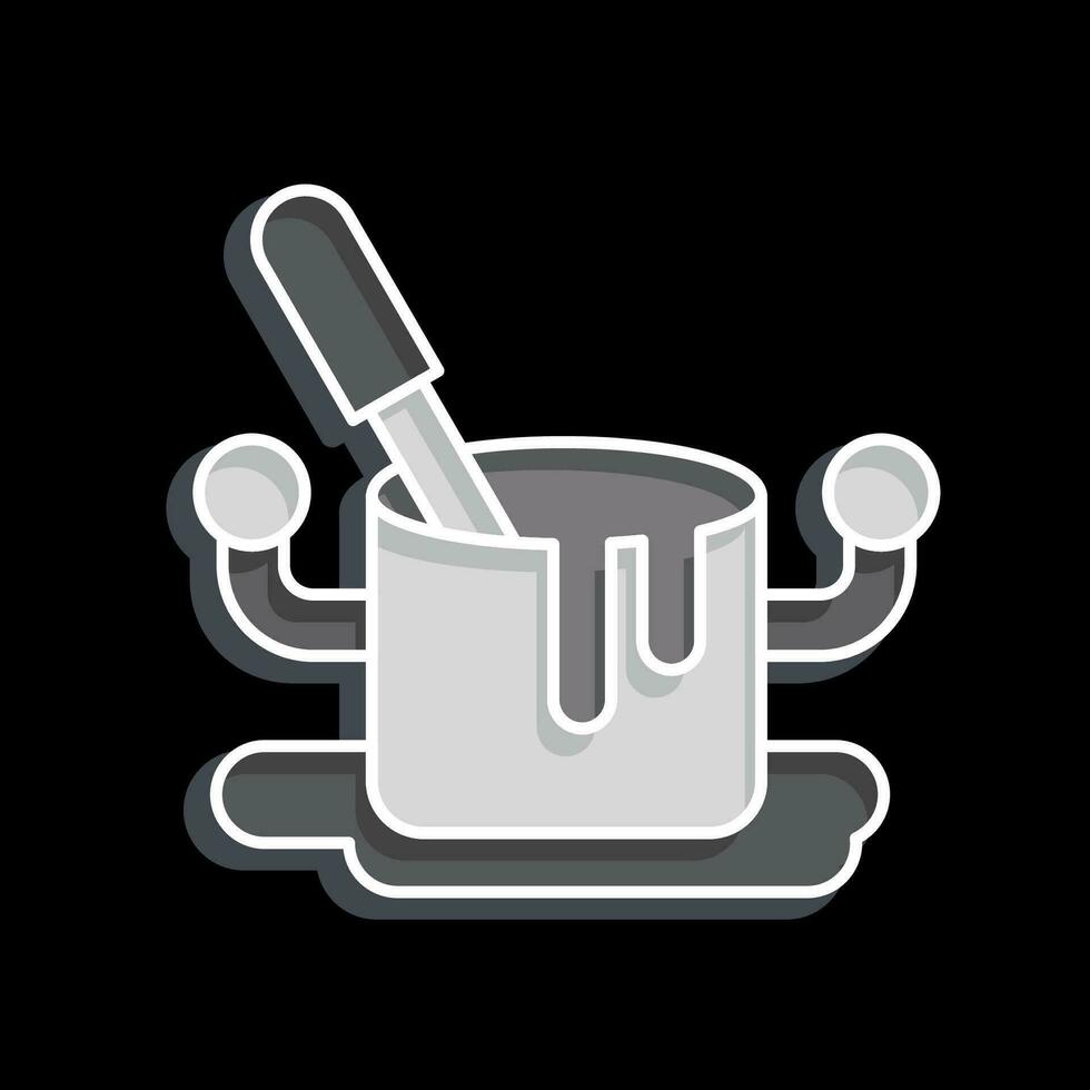 icône cuisinier soupe. en relation à cuisine symbole. brillant style. Facile conception modifiable. Facile illustration vecteur