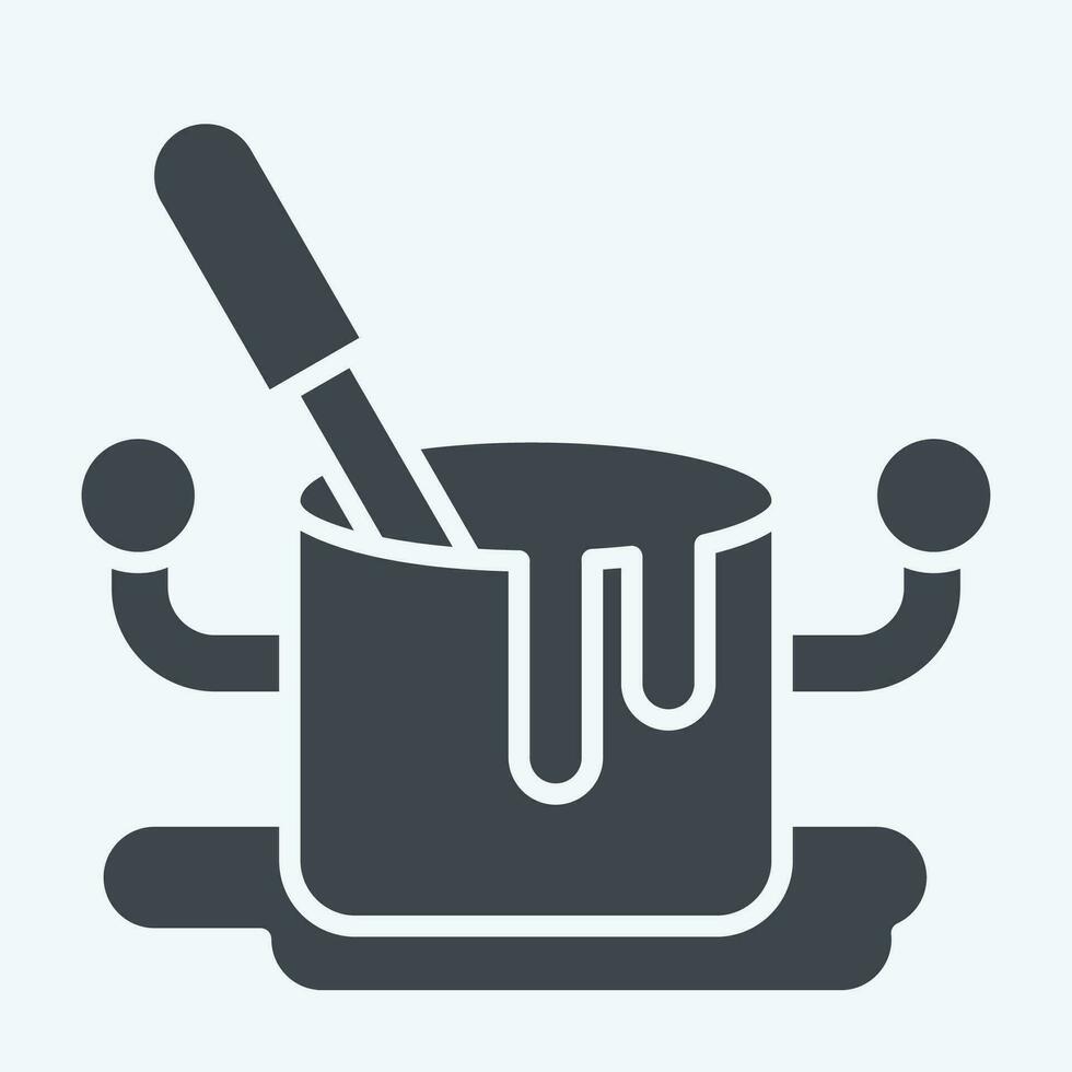 icône cuisinier soupe. en relation à cuisine symbole. glyphe style. Facile conception modifiable. Facile illustration vecteur
