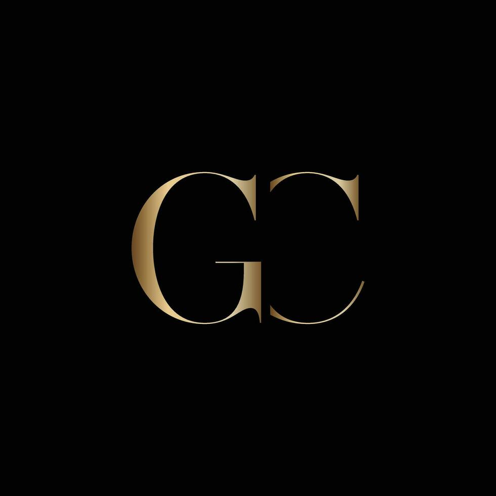 monogramme lettre g et c logo vecteur