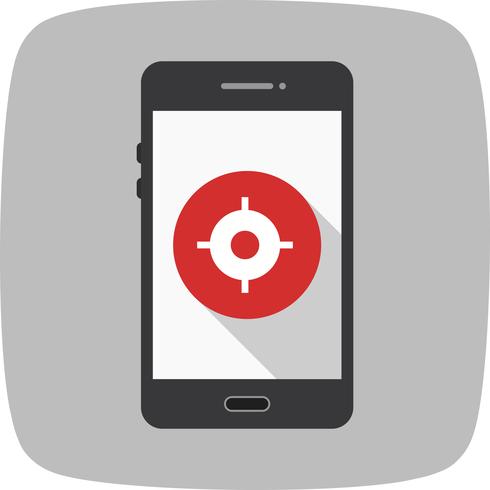 Icône de vecteur d&#39;application mobile GPS