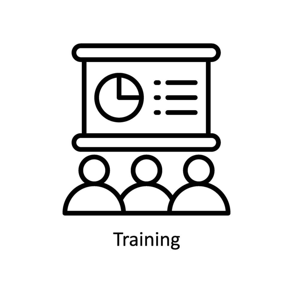 formation vecteur contour icône conception illustration. affaires et la gestion symbole sur blanc Contexte eps dix fichier