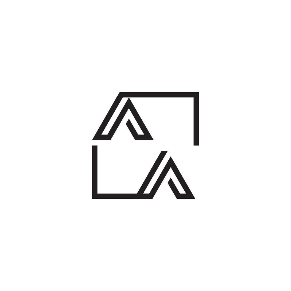 aa futuriste dans ligne concept avec haute qualité logo conception vecteur