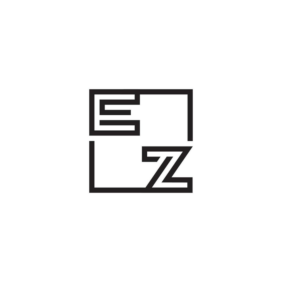 ez futuriste dans ligne concept avec haute qualité logo conception vecteur