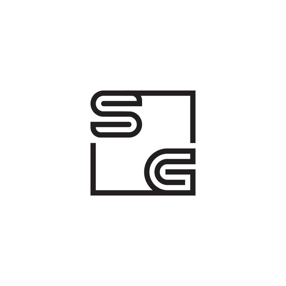 sg futuriste dans ligne concept avec haute qualité logo conception vecteur