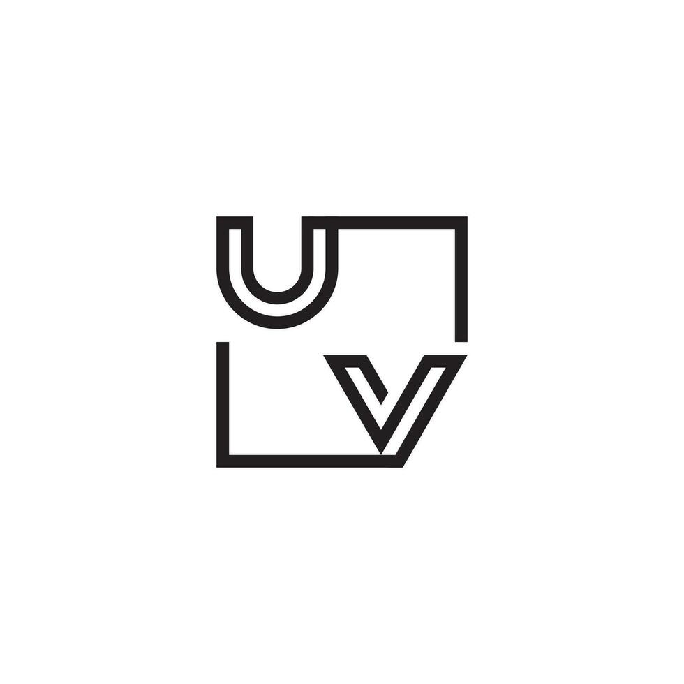 uv futuriste dans ligne concept avec haute qualité logo conception vecteur