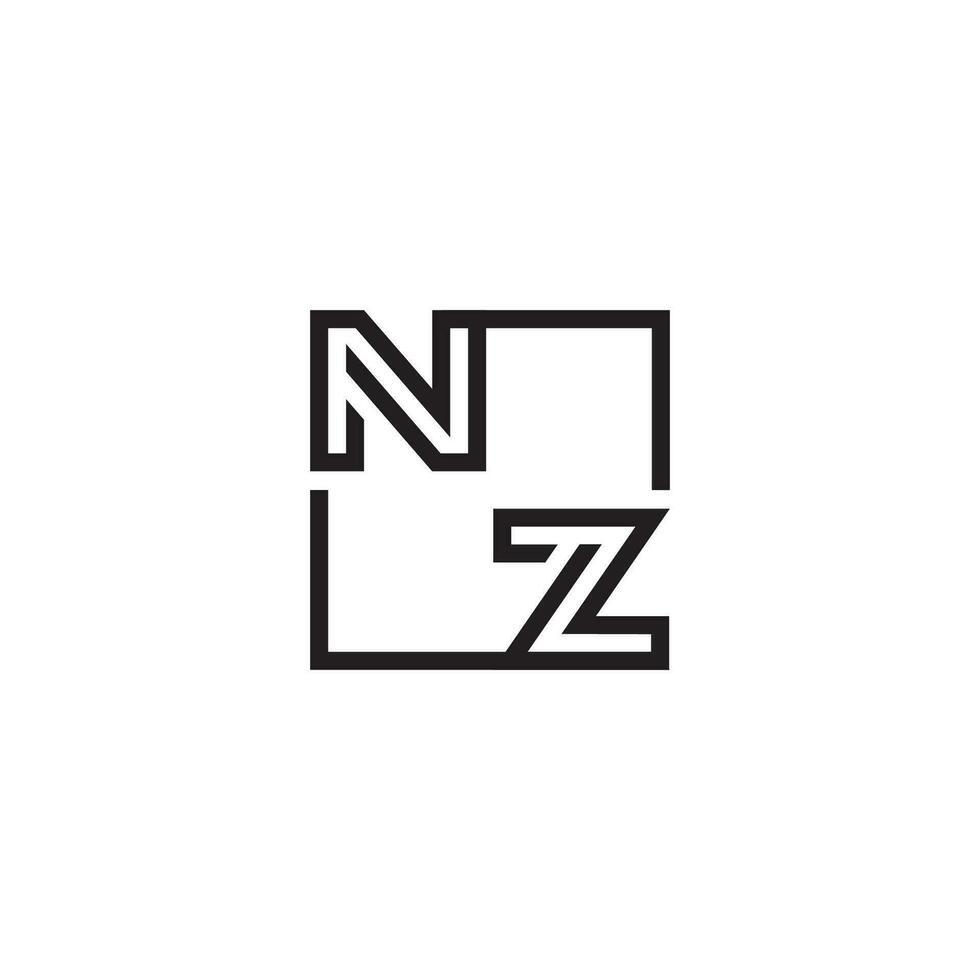 nz futuriste dans ligne concept avec haute qualité logo conception vecteur