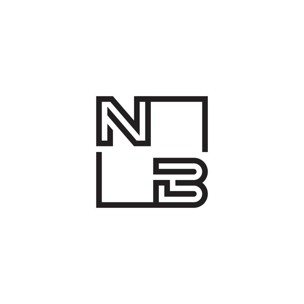 nb futuriste dans ligne concept avec haute qualité logo conception vecteur